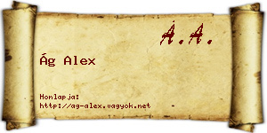 Ág Alex névjegykártya