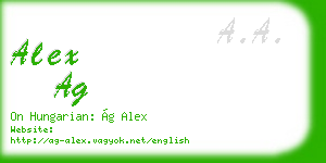 alex ag business card