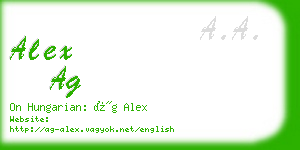 alex ag business card